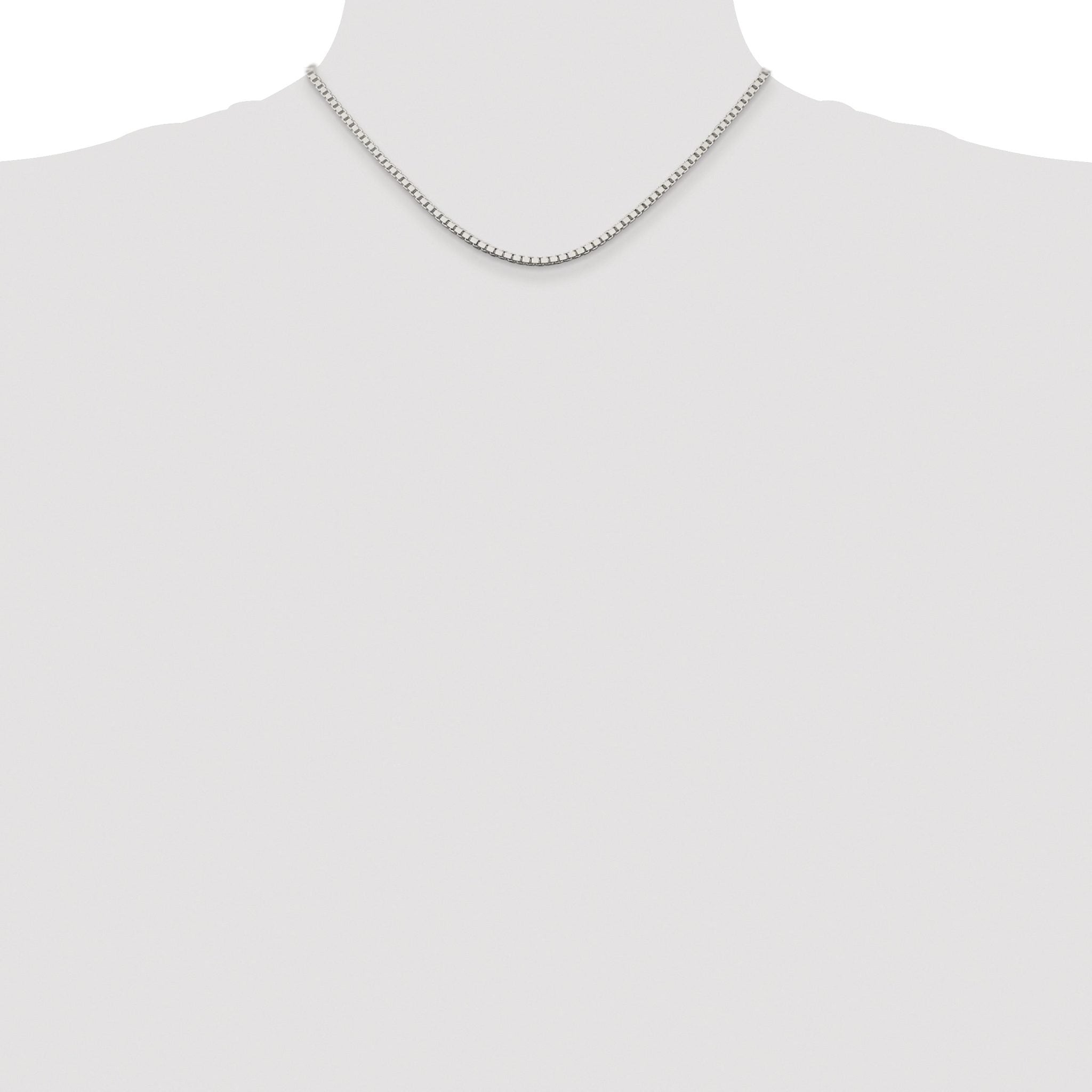 Sterling Silver Rhodium-plated 2.5mm Box Chain