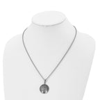 Chisel Stainless Steel Antiqued and Polished Tree of Life Pendant on a 20 inch Cable Chain Necklace