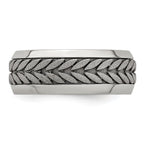 Edward Mirell Titanium Wedding Band with Polished Beveled Edge