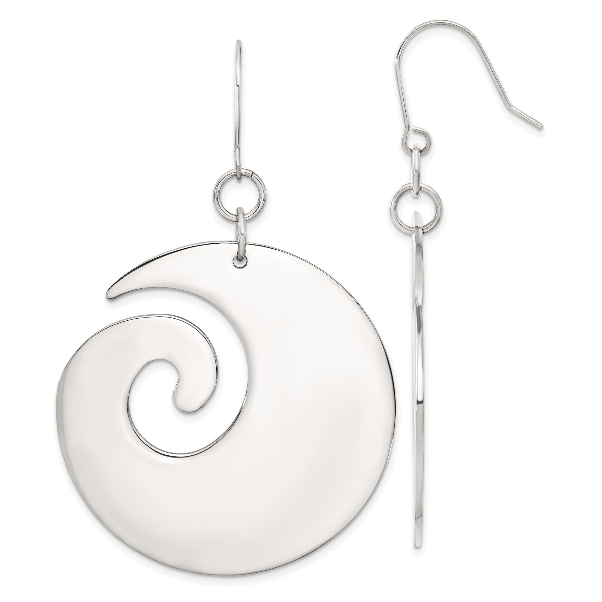Stainless Steel Polished Drop Dangle Earrings for Women