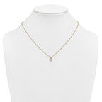 14k 1 carat Certified Lab Grown Diamond VS+ F+ Pear Complete 18 inch Bezel Set Solitaire Necklace