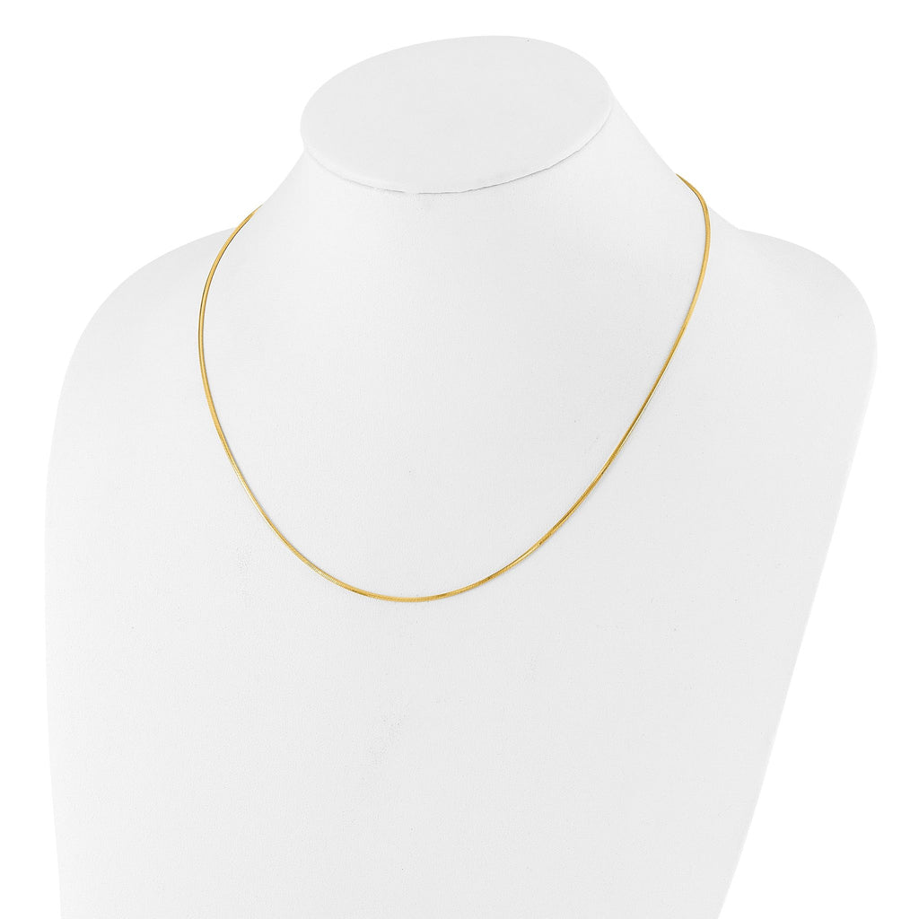 Diamond-Cut Square Snake Chain in Gold-Plated Sterling Silver