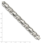 Stainless Steel Brushed and Polished Cross Link Bracelet for Men