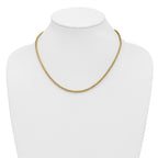 14K Polished and Textured Fancy Link Necklace