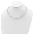 Sterling Silver Polished Rolo Fancy Necklace