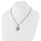 Shey Couture Sterling Silver with 14K Accent 18 Inch Antiqued Diamond Necklace