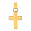 14K Gold Polished Hollow Cross Pendant  Elegant, Lightweight Design