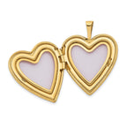 14K 20mm Flower Vine Border Heart Locket