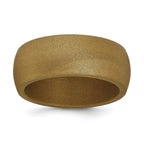 Bronze Metallic Silicone Domed Band Ring with 8.7mm Width in a Sleek, Resilient Design