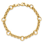 10K Polished D/C Fancy Link Bracelet