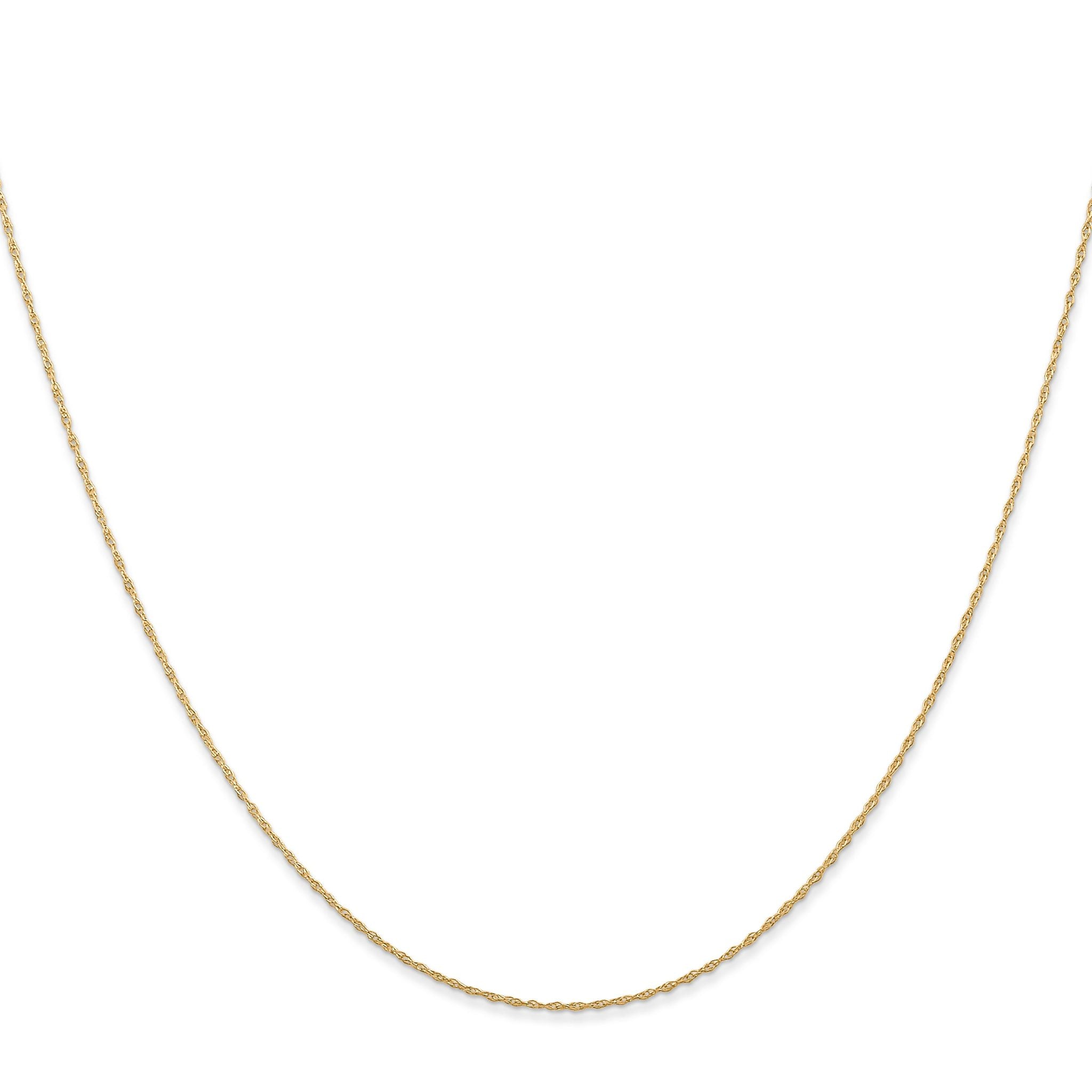 Cable Rope Chain Necklace in 14K Yellow Gold, 0.5mm Secondary image