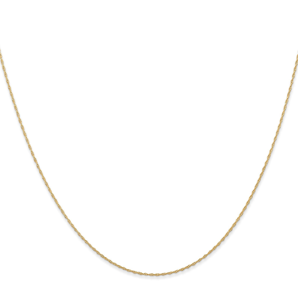 Cable Rope Chain Necklace in 14K Yellow Gold, 0.5mm