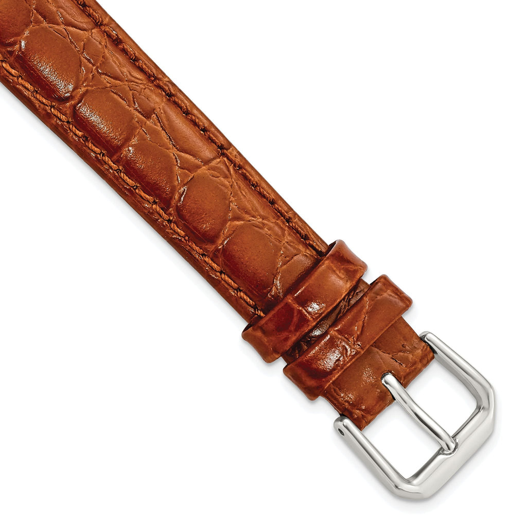 Havana Alligator-Grain Leather Watch Band, 12mm