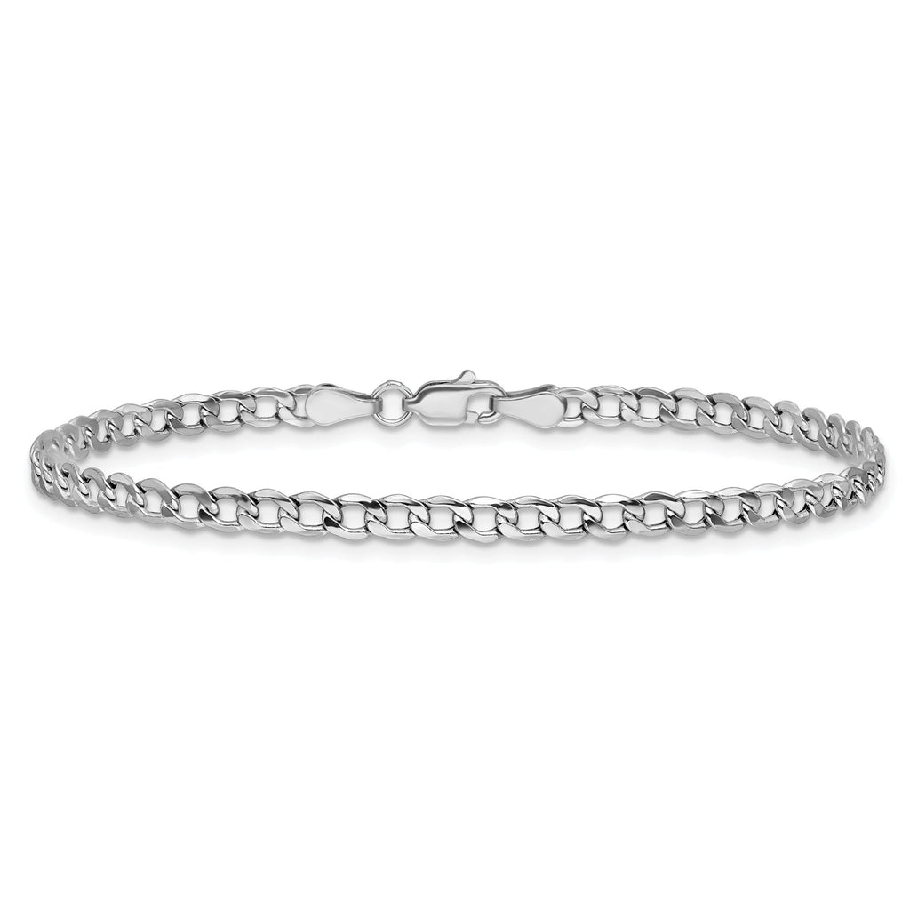 Curb Chain Necklace in 14K White Gold, 4.3mm
