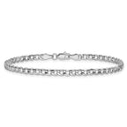 Curb Chain Necklace in 14K White Gold, 4.3mm