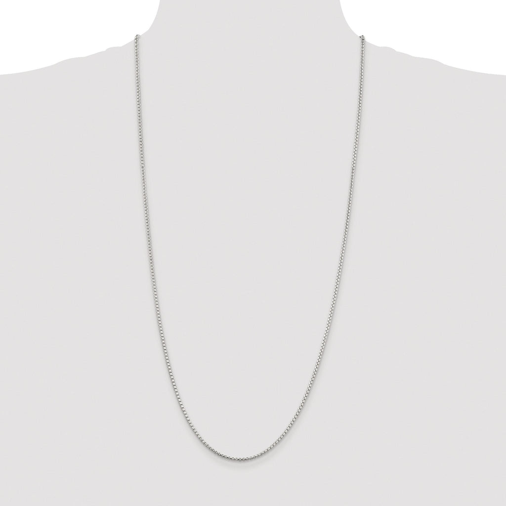 Diamond-Cut Round Box Chain Necklace in Sterling Silver
