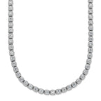 Sterling Shimmer Sterling Silver Rhodium-plated Bezel Set 2.3mm CZ 135 Stone 20 inch Necklace