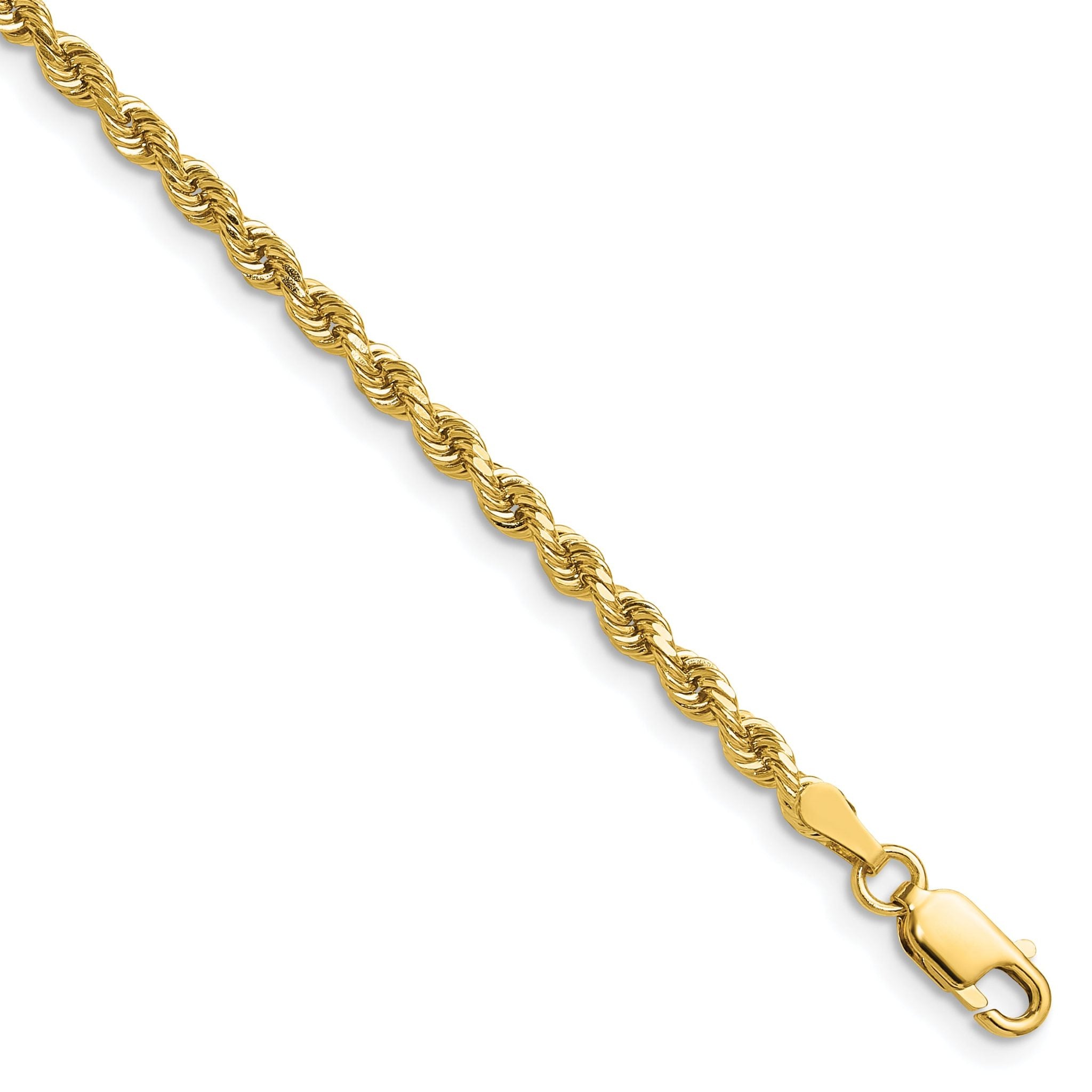 Diamond-Cut Rope Chain in 14K Yellow Gold, 2.75mm
