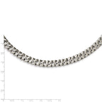 Sophia Jewelers Men's Polished Stainless Steel 24 Curb Chain Necklace