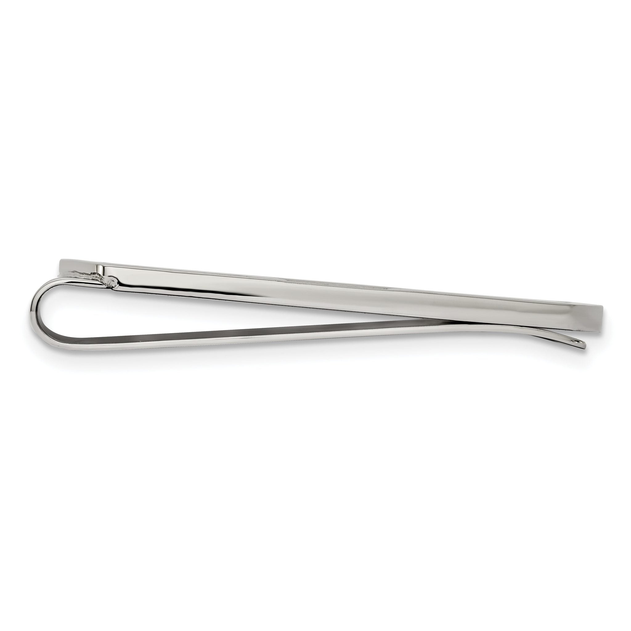 Chisel Stainless Steel Brushed and Polished with Black CZ Money Clip Secondary image