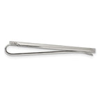 Chisel Stainless Steel Brushed and Polished with Black CZ Money Clip