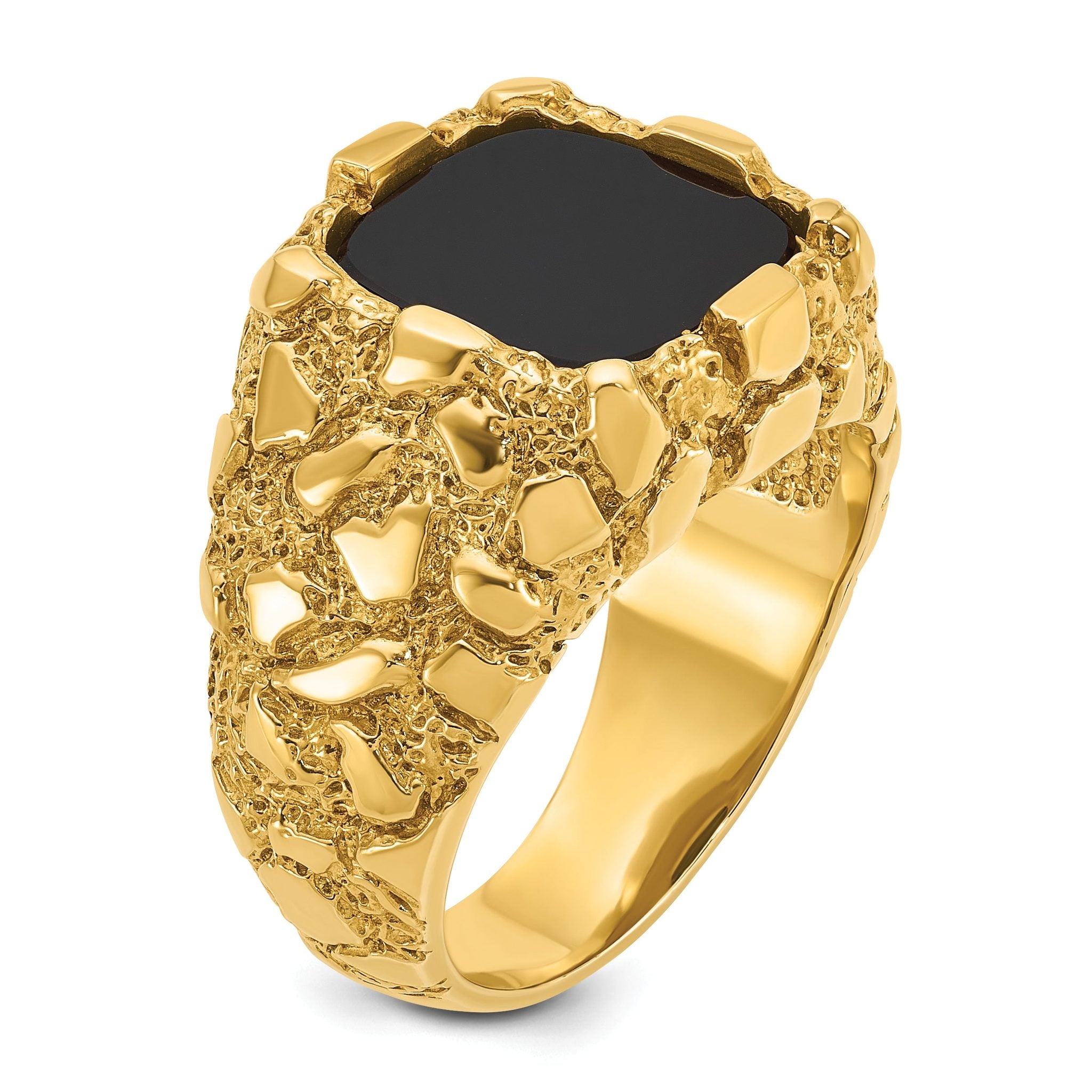 10k Men's Onyx Nugget Complete Ring