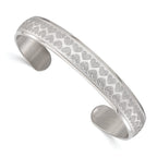 Stainless Steel Polished & Laser-cut Hearts Cuff Bangle Bracelet for Women