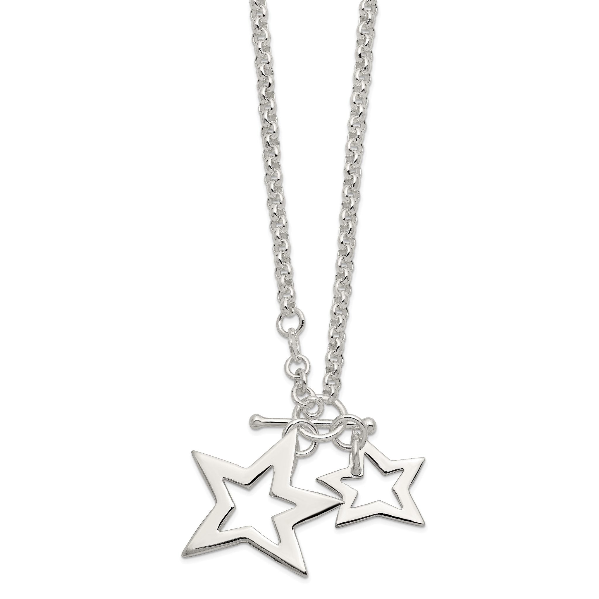 Sterling Silver Fancy Stars Necklace Secondary image