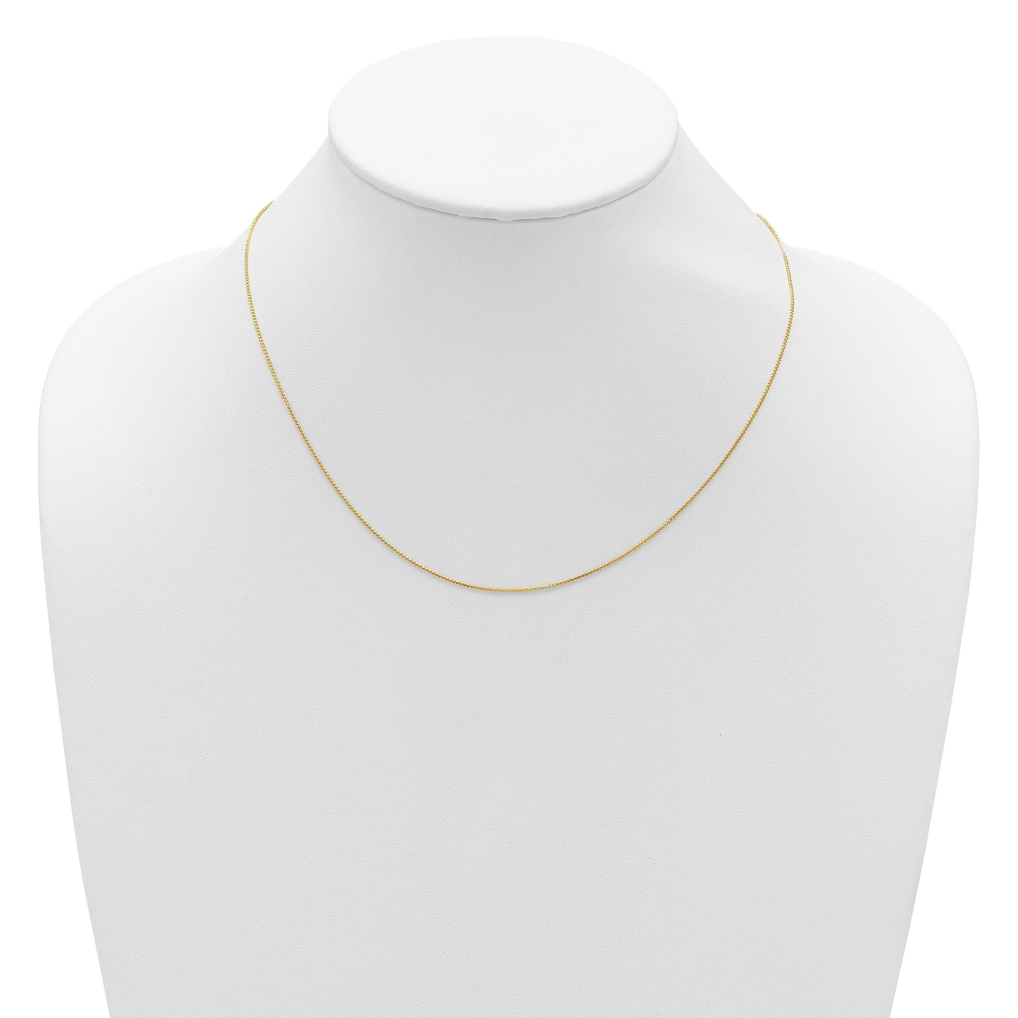 0.65mm 10K Yellow Gold Spiga Wheat Chain