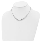 Sterling Silver Infinity Necklace with Polished Finish and Extender