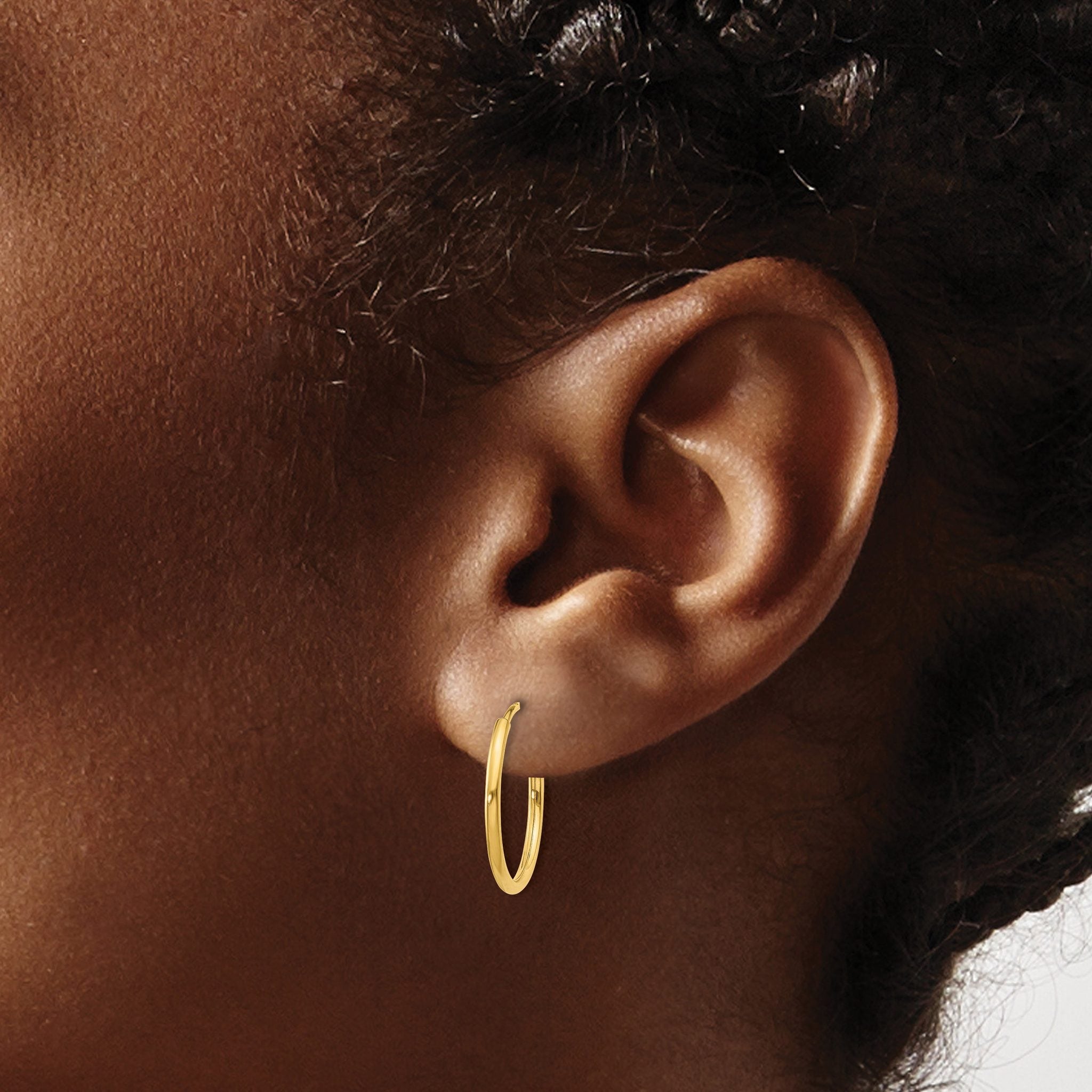 14k 1.20mm Endless Hoop Earring