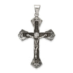 Sophia Jewelers Sterling Silver 925 Crucifix Pendant with Polished Antique Finish