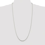 Polished Snake Chain Necklace in Sterling Silver, 2mm