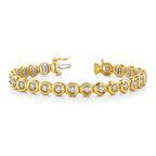 14k Complete 1/2 carat Round AA Diamond Circle Add-a-Diamond 7 inch Tennis Bracelet