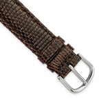 Genuine Lizard Leather Watch Band in Brown, 16mm