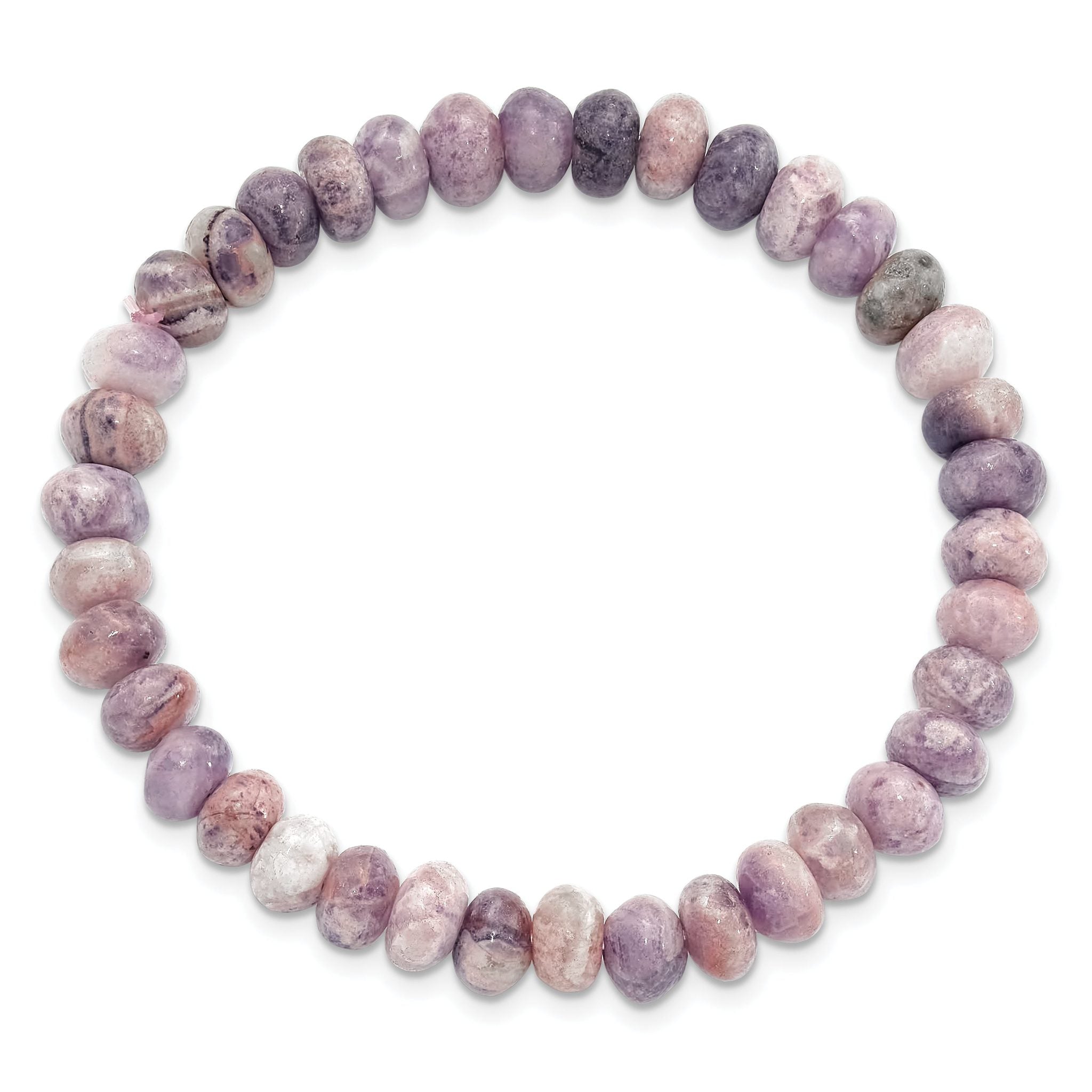 Charoite 7mm Beaded Stretch Bracelet Secondary image