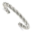 Stainless Steel Polished Twisted Cuff Bangle Bracelet for Women