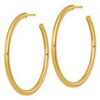 14k Polished 3.0 x 50mm Tube C-Hoop Post Earrings
