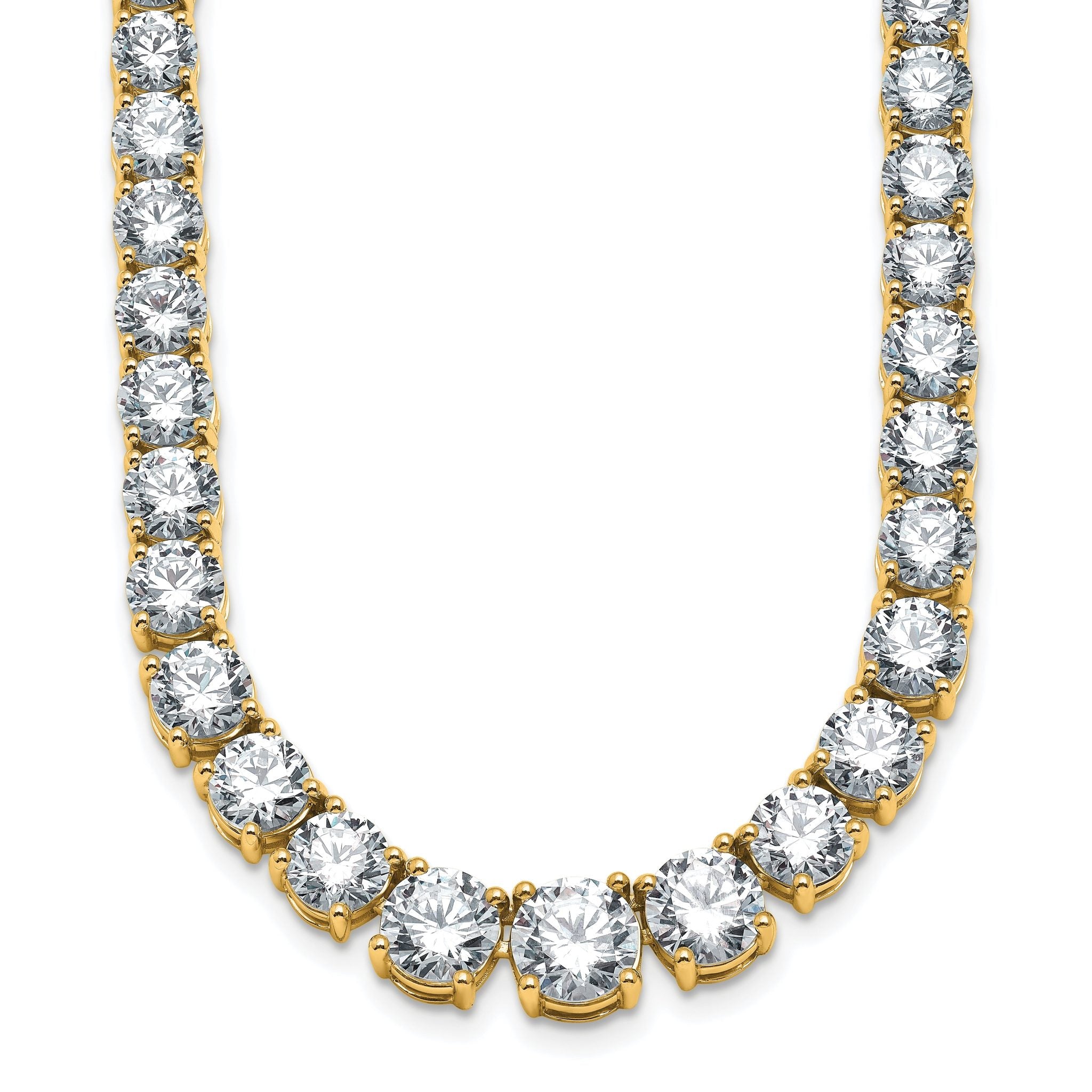 14k 40 3/8 carat Lab Grown Diamond VS+ F+ Complete Round 20 inch Graduated Tennis Necklace Main image