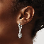 Stainless Steel Polished Infinity Hoop Earrings for Women