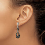 Stainless Steel Ceramic Polished Drop Dangle Earrings for Women