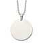 Reversible Round Dog Tag Necklace in Stainless Steel
