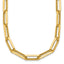 14k Polished 7mm Paperclip Link Chain 17.5 inch Necklace