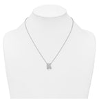 14k White Gold 1/2 carat Lab Grown Diamond VS+ F+ Complete Letter K 18 inch Initial Necklace