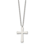 Small Cross Pendant Necklace in Stainless Steel