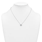 14k White Gold 1 carat Lab Grown Diamond VS+ F+ Complete 18 inch Three Stone Fashion Necklace