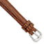 Havana Brown Snake-Grain Leather Watch Band, 19mm