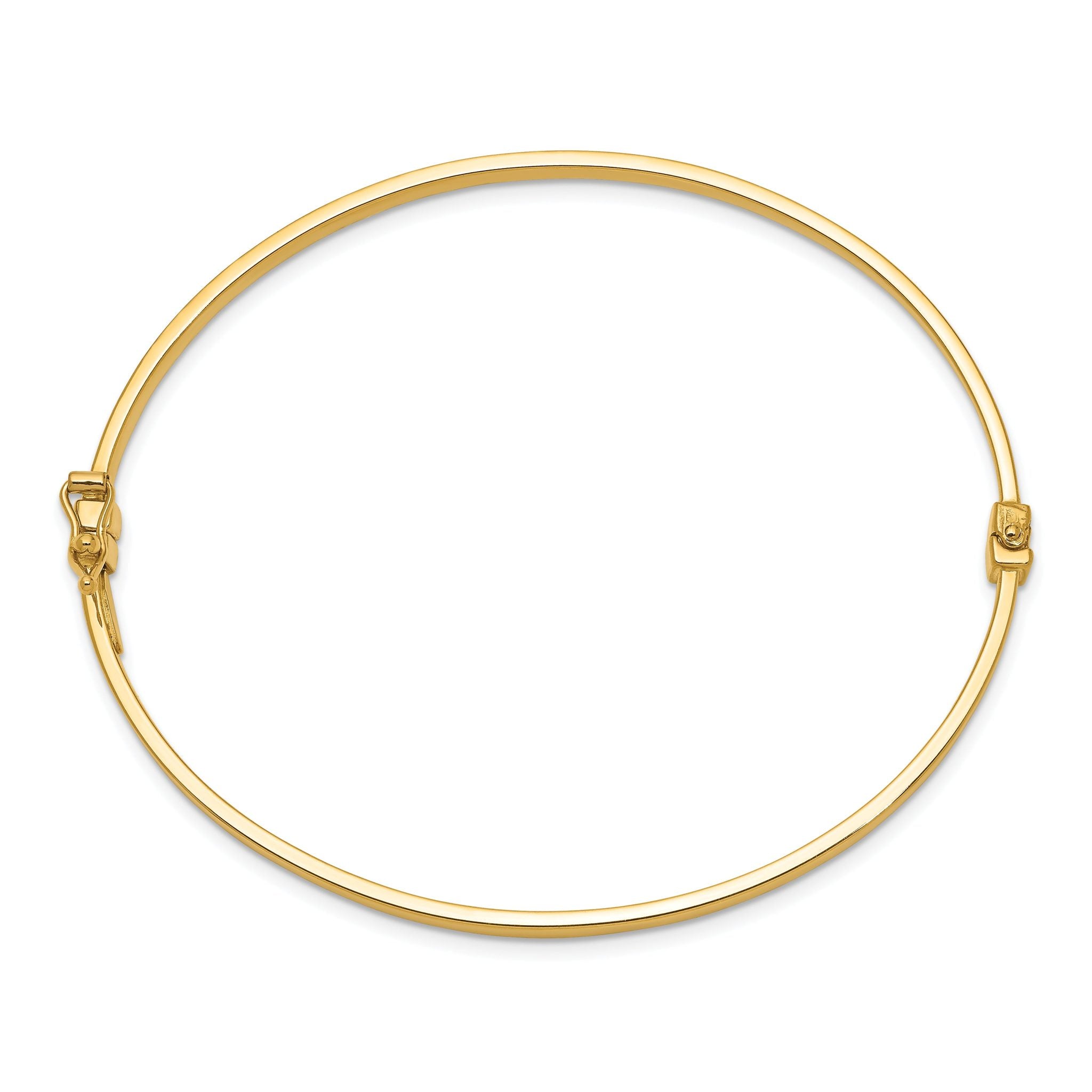 14k Polished Hinged Bangle Bracelet Secondary image