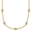 14k Complete 7/8 carat Bezel-set Diamond and Cable Chain 16-Station 16 inch Necklace