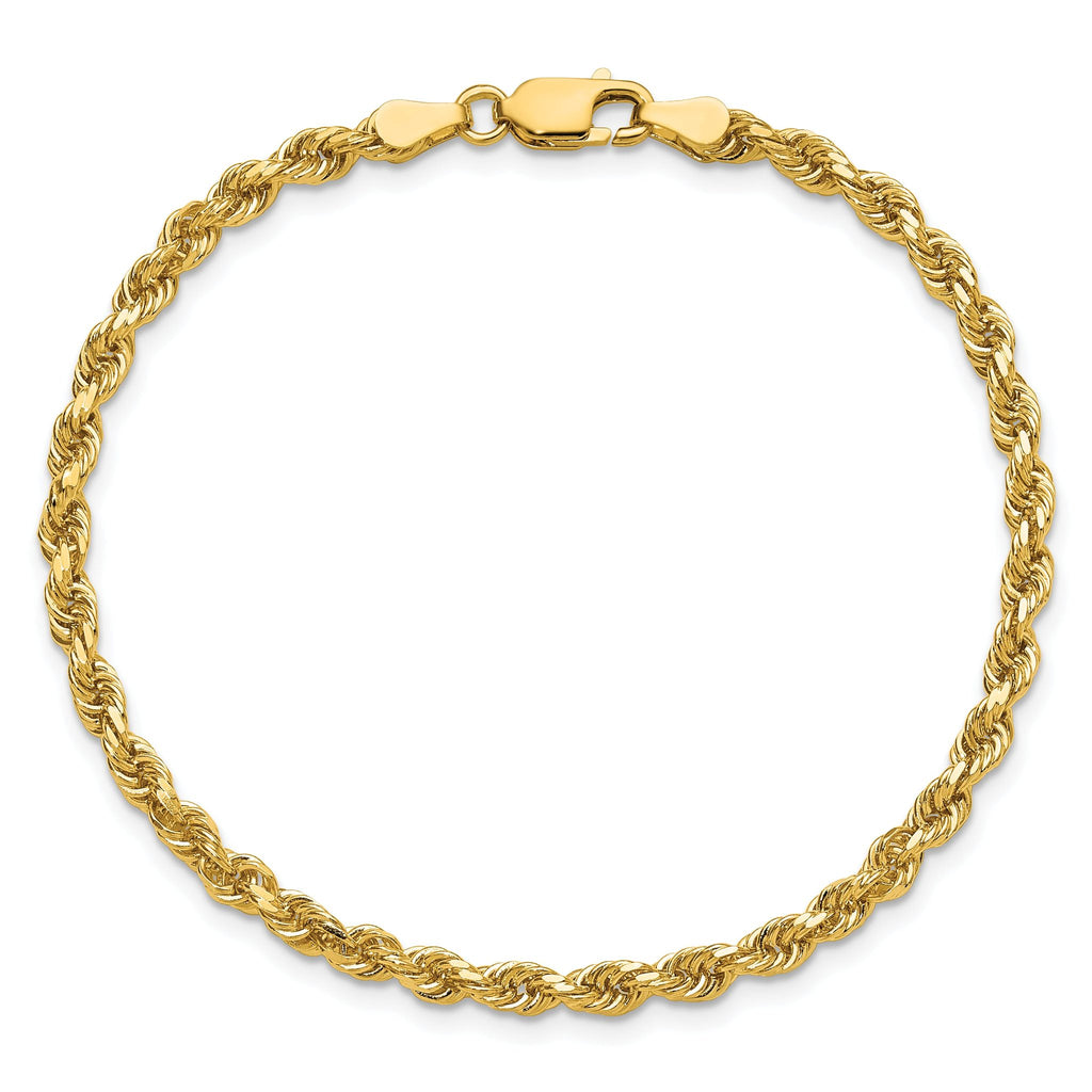 Diamond-Cut Rope Chain in 14K Yellow Gold